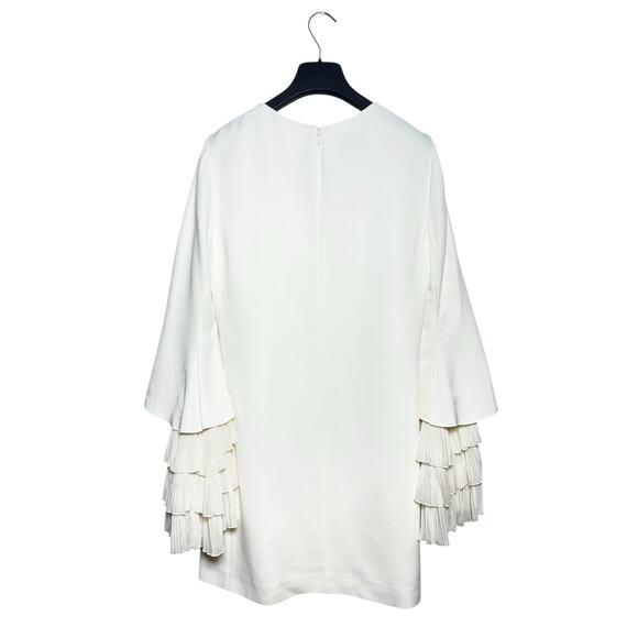 Giambattista Valli Ruffled Plissé-Silk And Cady Mini Dress 42 IT 6 US - Picture 4 of 9